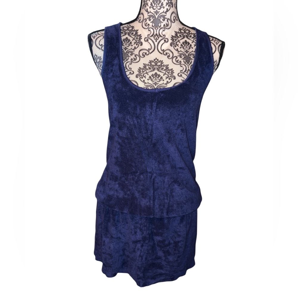 Splendid Deep Blue Terry Cloth Swim Cover Up Medium NWT
